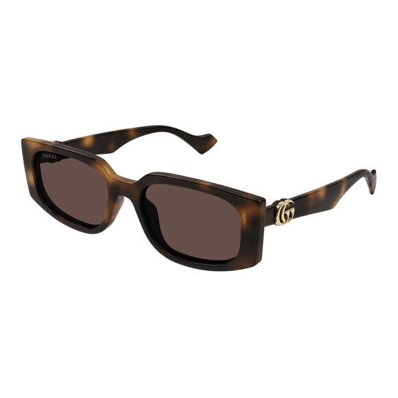 NEW GUCCI SUNGLASSES, AUTHENTIC BROWN GEOMETRIC GUCCI EYEWEAR
